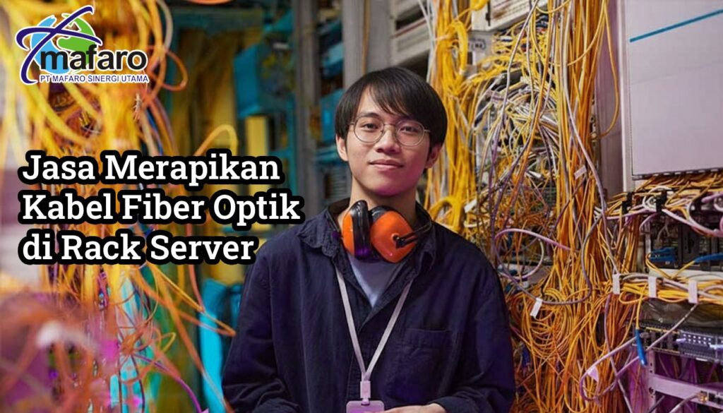 Jasa Merapikan Kabel Fiber Optik di Rack Server
