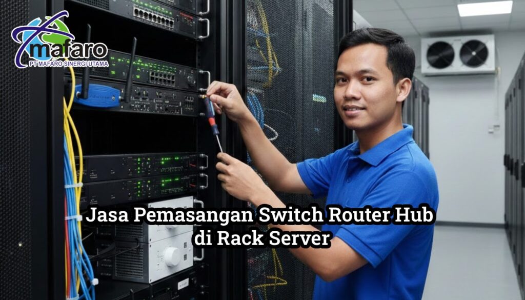 Jasa Pemasangan Switch Router Hub di Rack Server Profesional