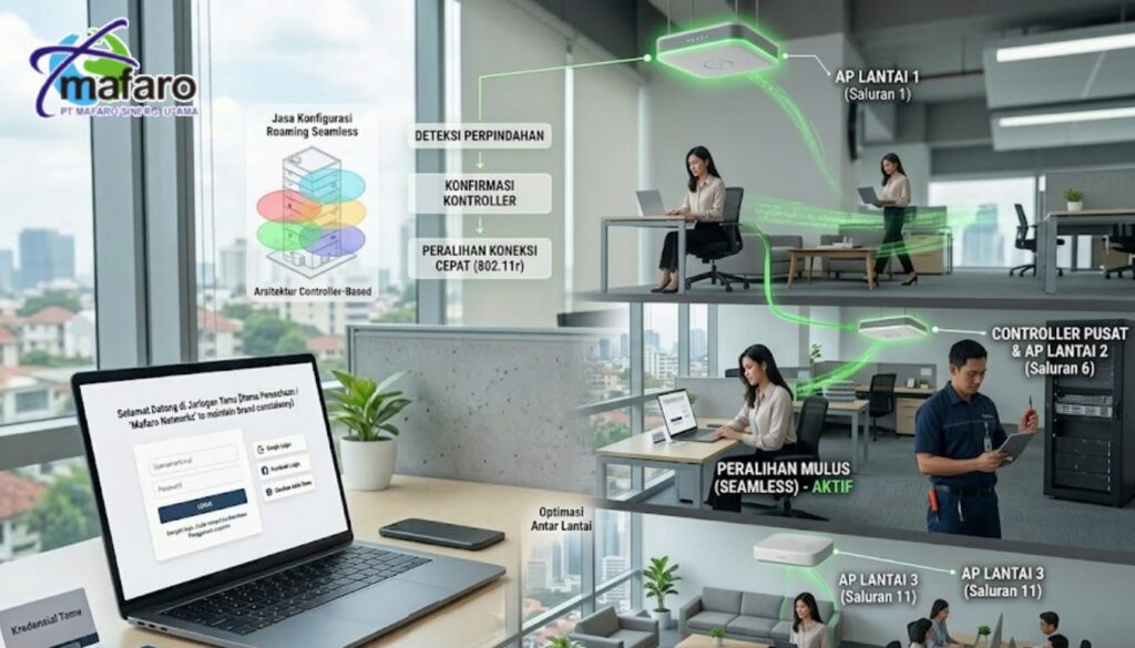 Jasa Setting WiFi Roaming (Seamless) Antar Lantai