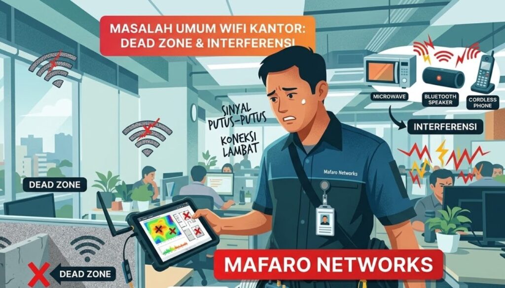 Masalah Umum WiFi Kantor Dead Zone dan Interferensi