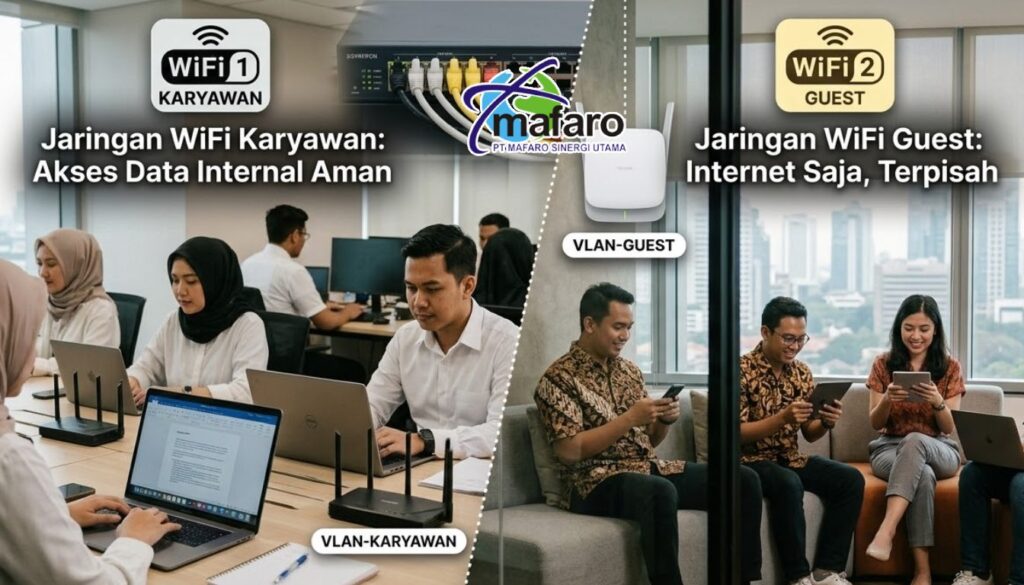 Memisahkan Jaringan WiFi Karyawan dan Guest (VLAN WiFi)