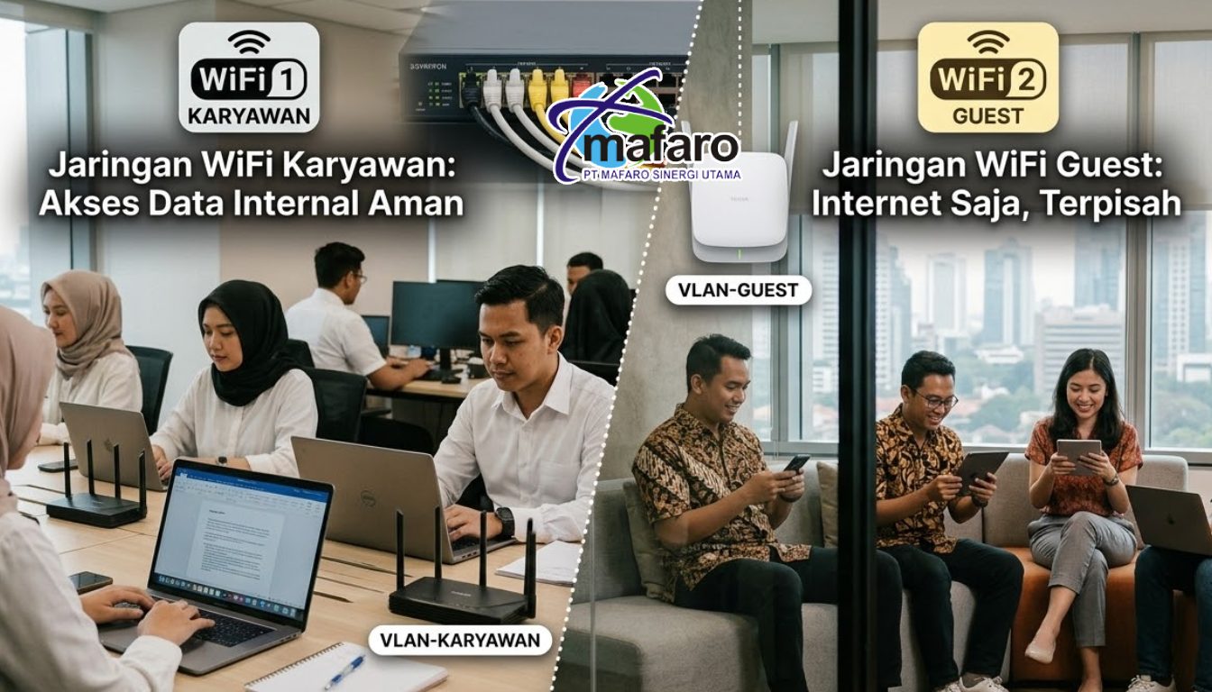 Memisahkan Jaringan WiFi Karyawan dan Guest (VLAN WiFi)