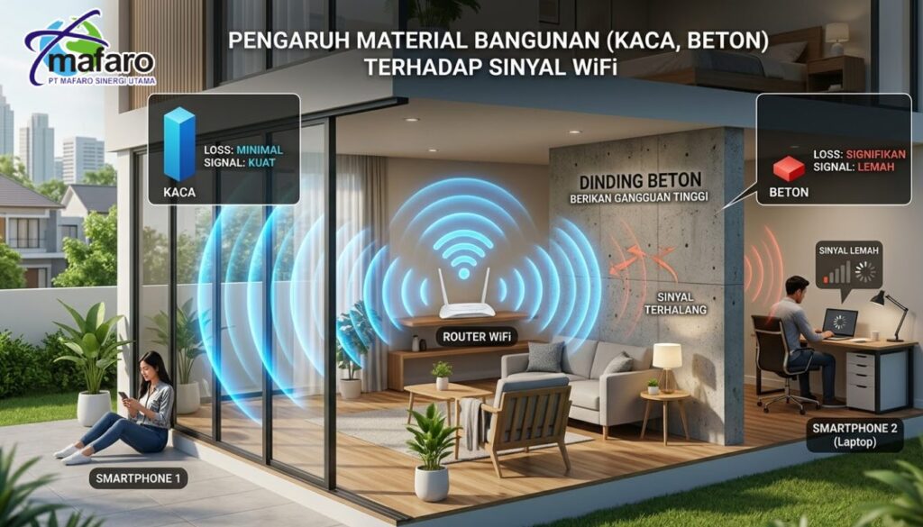 Pengaruh Material Bangunan Terhadap WiFi
