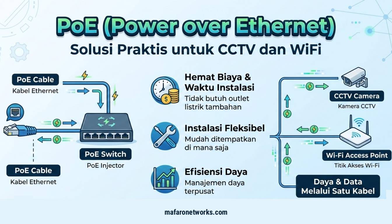 PoE (Power over Ethernet) Solusi Praktis untuk CCTV dan WiFi PoE (Power over Ethernet) Solusi Praktis untuk CCTV dan WiFi