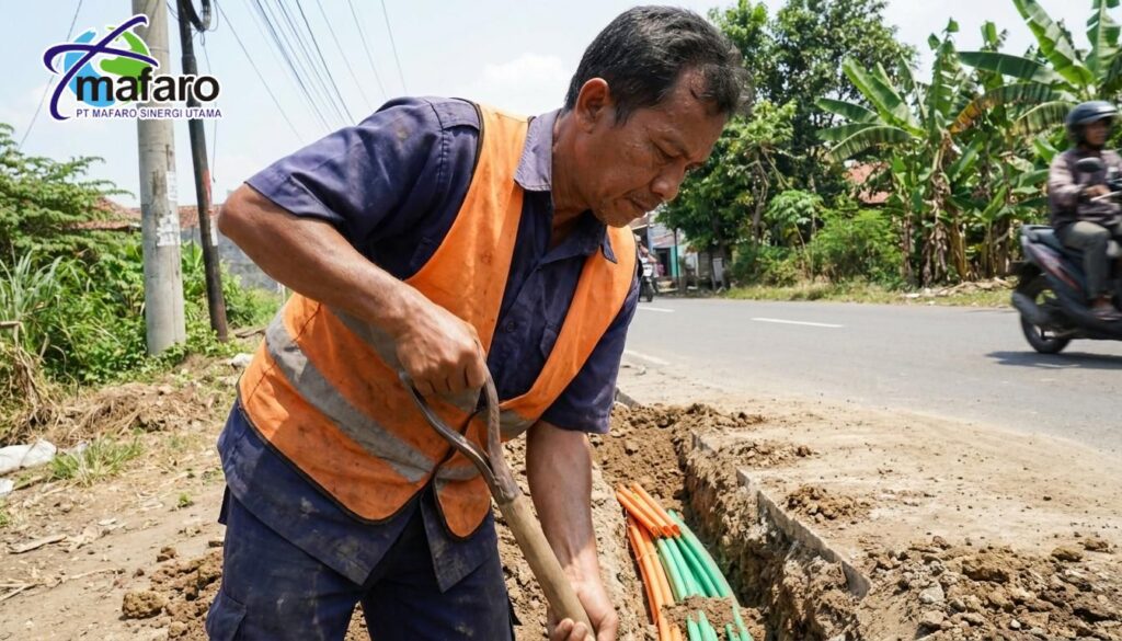 Jasa Gali Kabel Fiber Optik Tanam (Ducting Microduct)