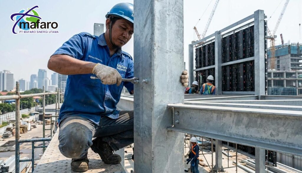 Jasa Konstruksi Tiang Videotron Outdoor