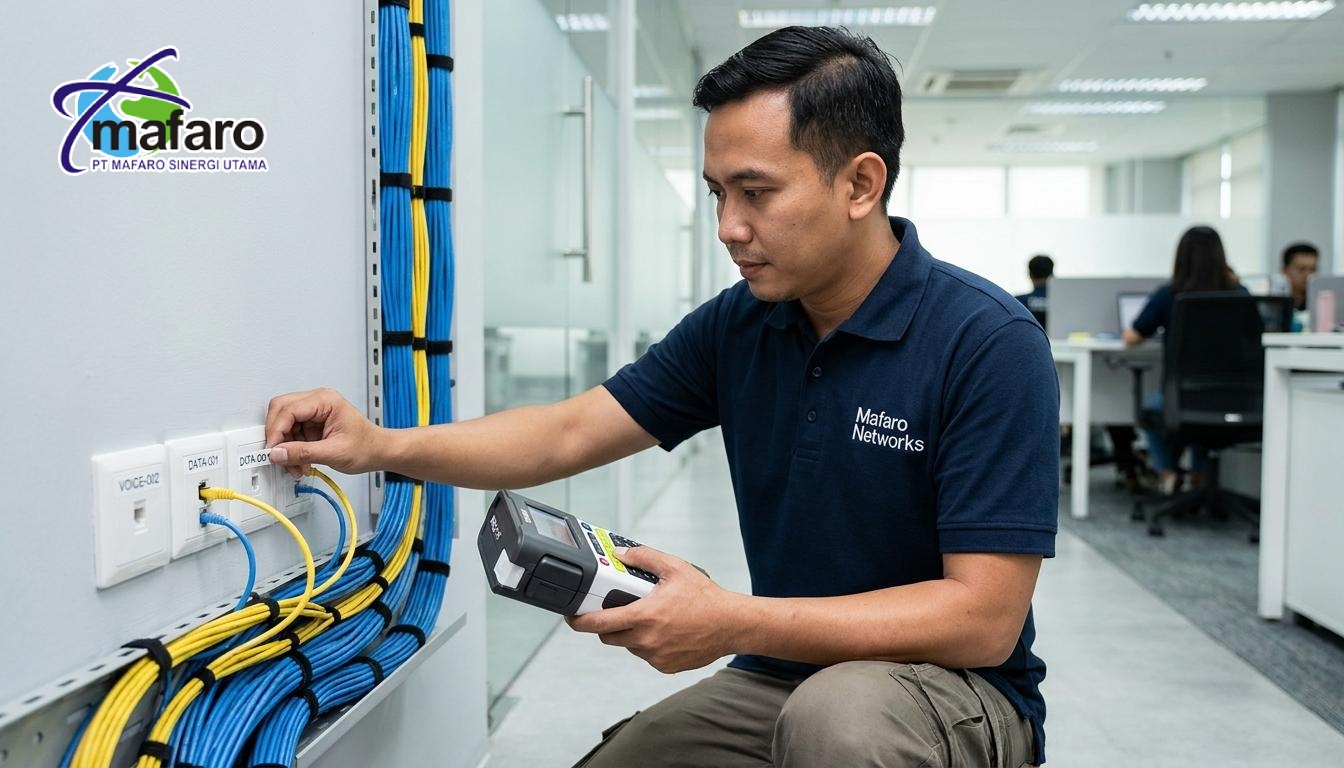 Jasa Labeling dan Mapping Ulang Port Wallplate Meja kabel lan