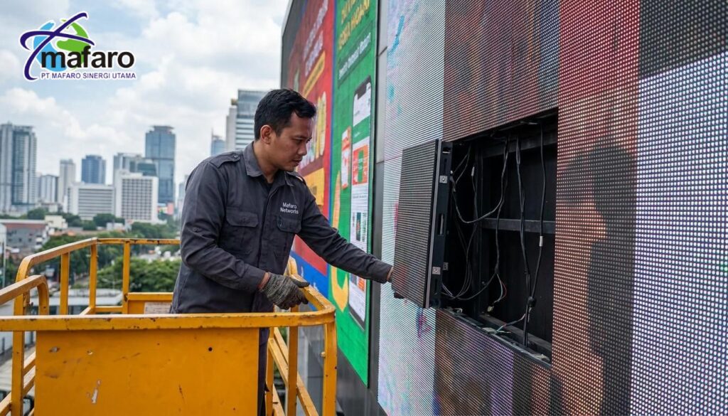Jasa Maintenance Videotron & Ganti Modul LED Mati