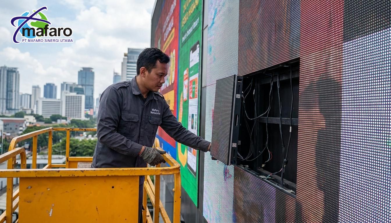 Jasa Maintenance Videotron & Ganti Modul LED Mati