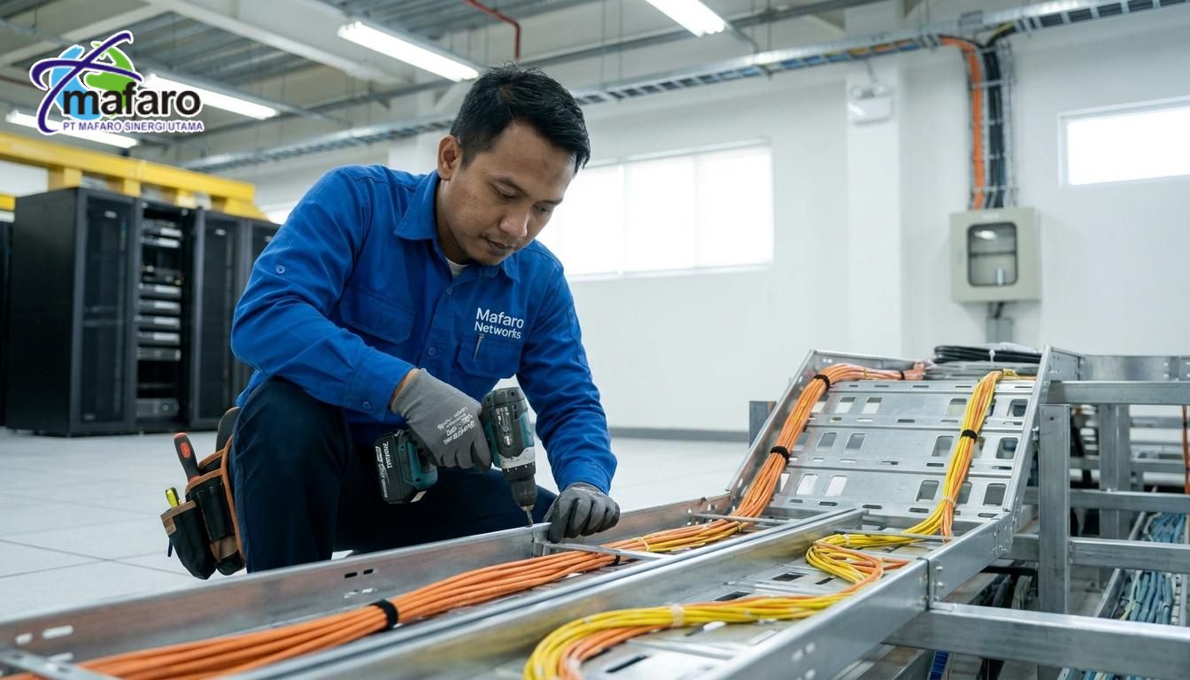 Jasa Pembuatan Jalur Kabel Tray Khusus Fiber Optik