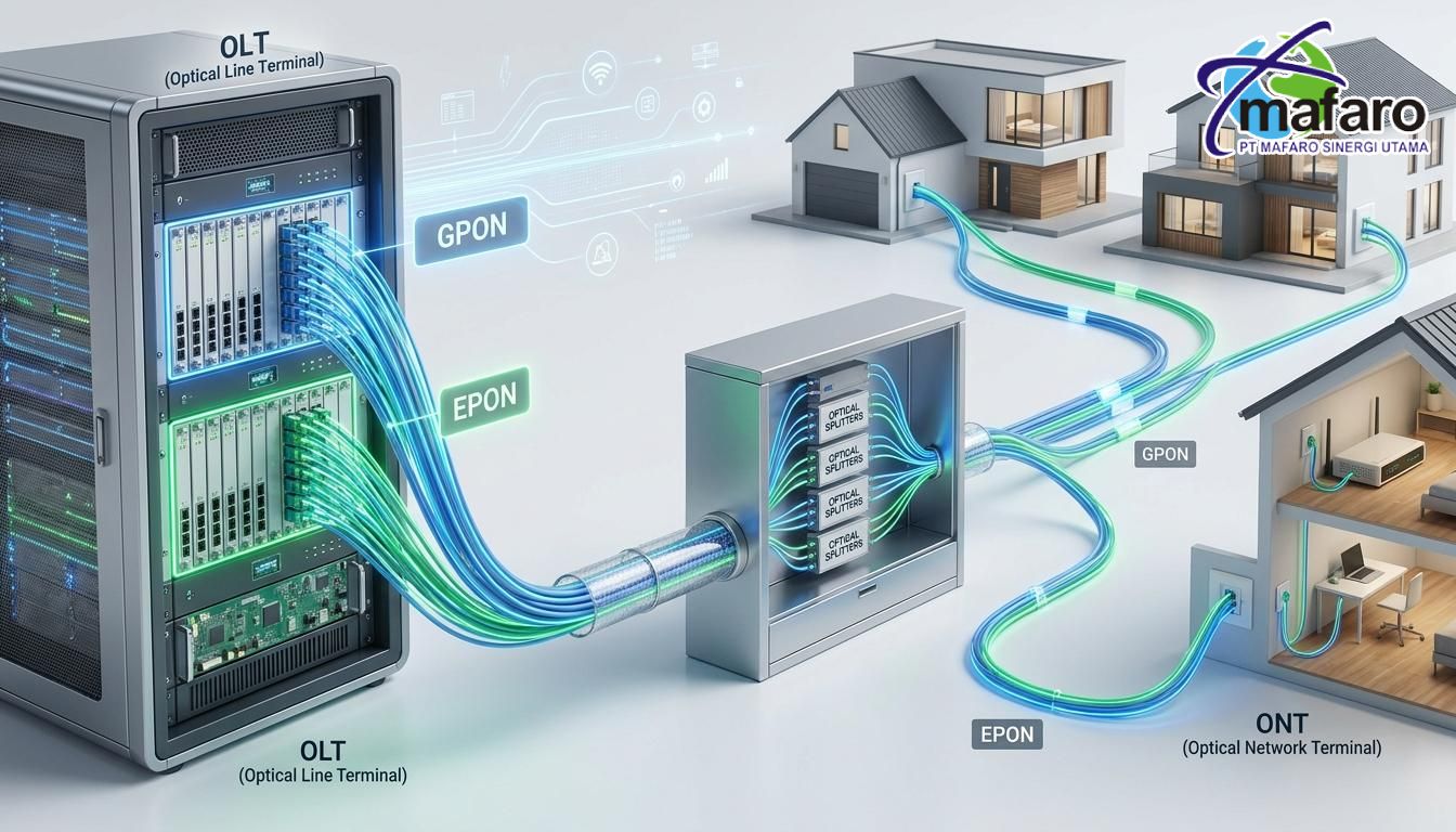 Mengenal Teknologi GPON dan EPON dalam FTTH