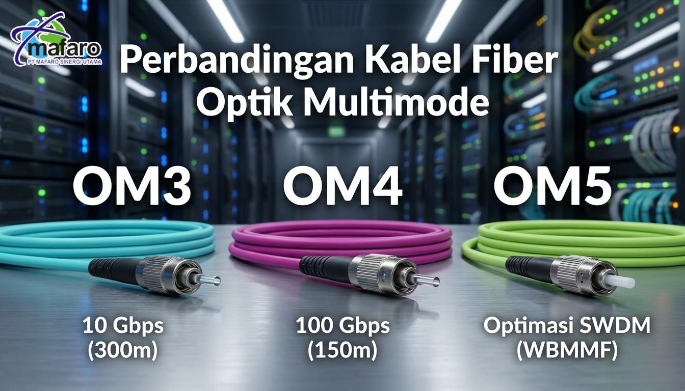 Perbandingan Kabel Multimode OM3, OM4, dan OM5