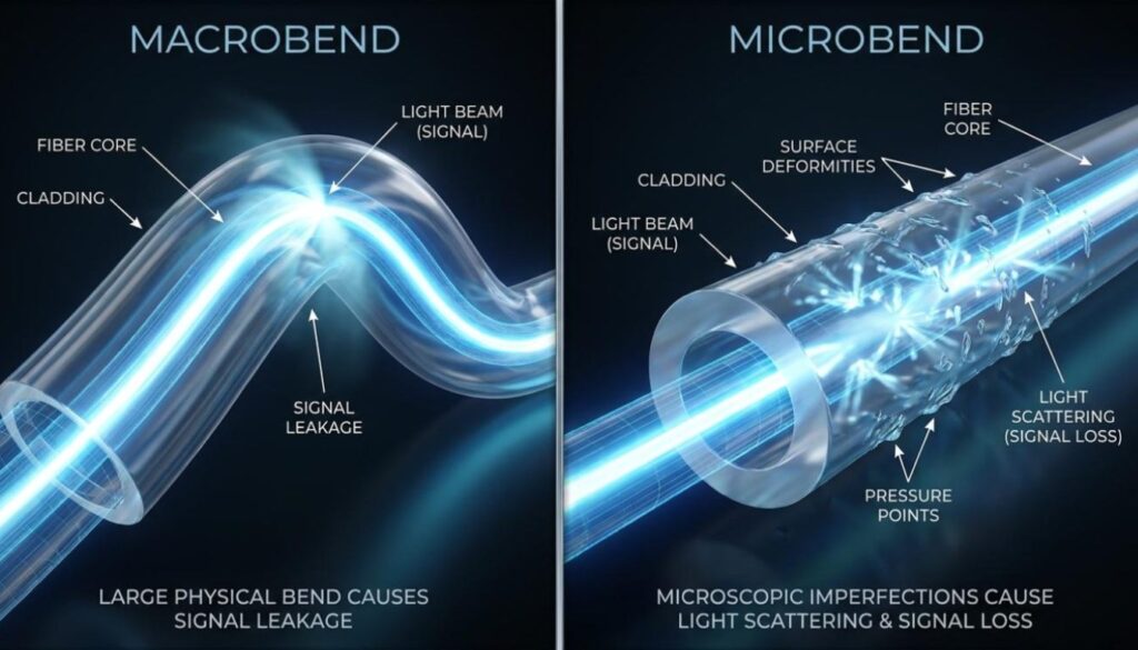 Redaman Makrobend vs Mikrobend pada Fiber Optik