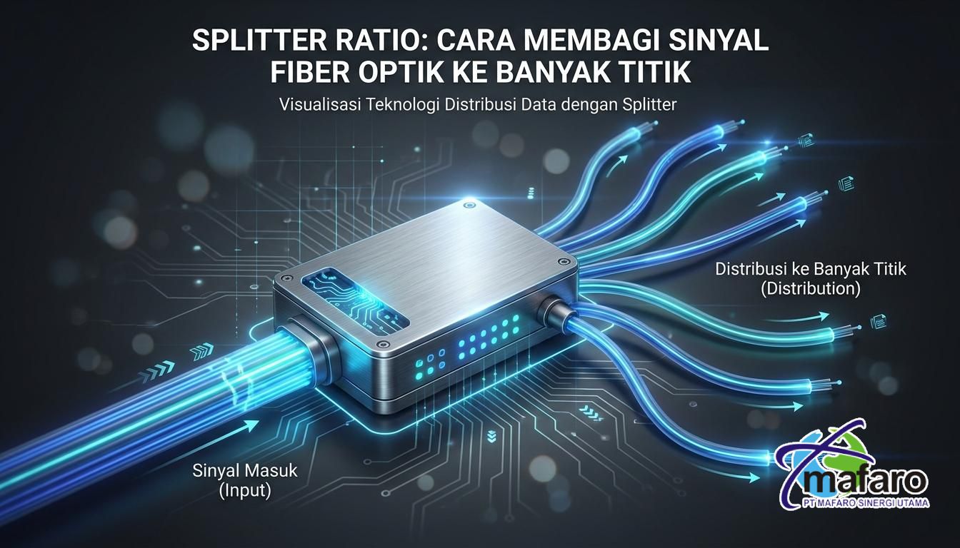 Splitter Ratio Cara Membagi Sinyal Fiber Optik ke Banyak Titik