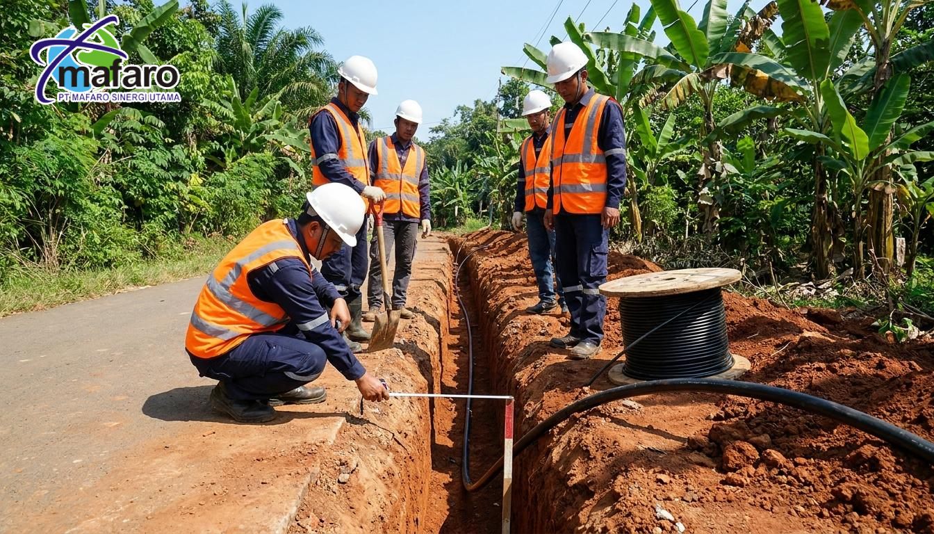 Standar Kedalaman Galian Kabel FO Tanam Langsung
