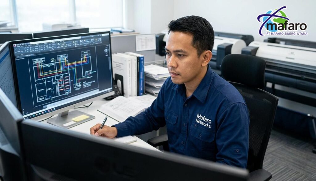 Jasa Pembuatan Denah Jalur Kabel (Layout Drawing) Visio AutoCAD