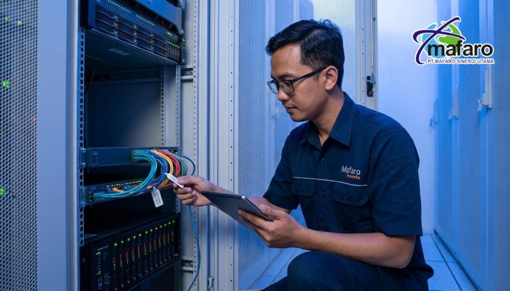 Manajemen Aset IT Lacak Perangkat Network & Kabel Mafaro Networks