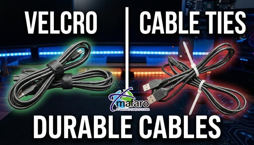 Panduan Manajemen Kabel Velcro vs Cable Ties (Nylon) untuk Menjaga Keawetan Infrastruktur IT