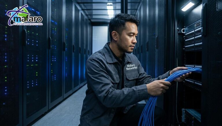 Jasa Instalasi Kabel Data Cat7 Server Farm Profesional Mafaro Networks