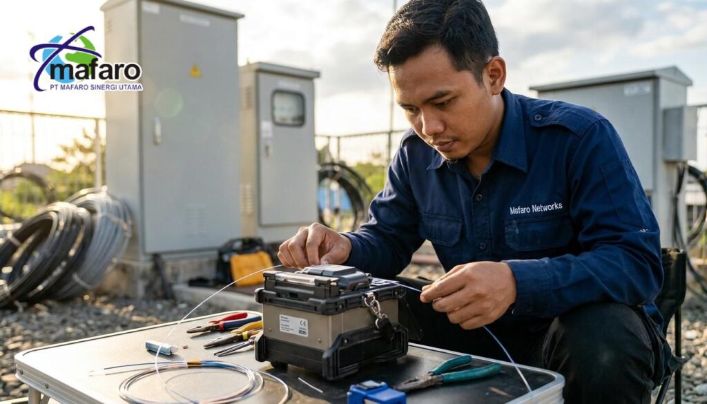 Jasa Splicing Fiber Optik Panggilan Murah & Bergaransi Mafaro Networks