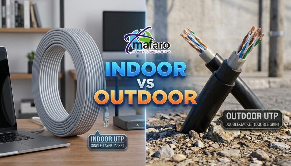 Perbedaan Kabel UTP Indoor vs Outdoor Double Jacket